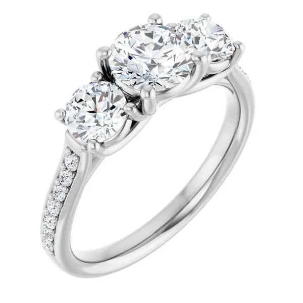 Three-Stone Engagement Ring Raleigh Diamond Fine Jewelry Raleigh, NC