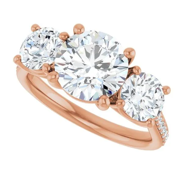 Three-Stone Engagement Ring Image 5 Raleigh Diamond Fine Jewelry Raleigh, NC