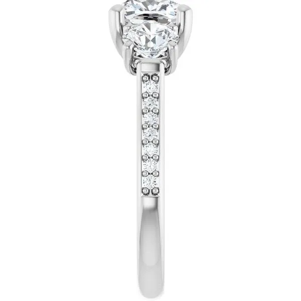 Three-Stone Engagement Ring Image 4 Raleigh Diamond Fine Jewelry Raleigh, NC