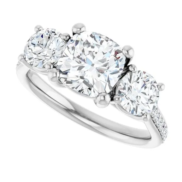 Three-Stone Engagement Ring Image 5 Raleigh Diamond Fine Jewelry Raleigh, NC