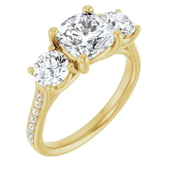 Three-Stone Engagement Ring Raleigh Diamond Fine Jewelry Raleigh, NC