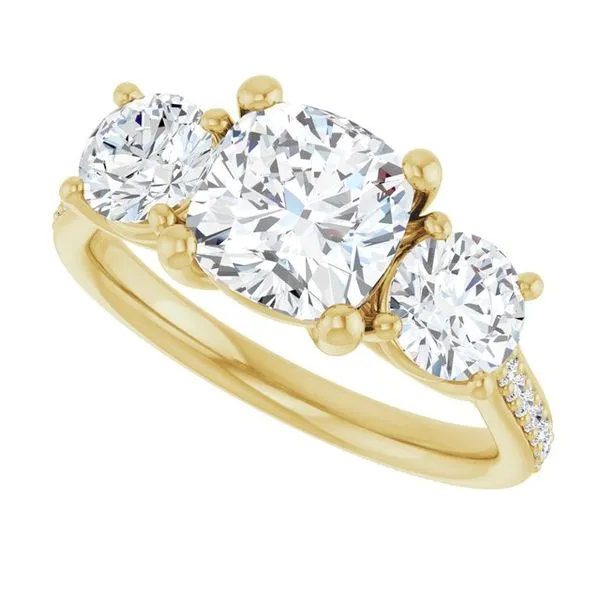 Three-Stone Engagement Ring Image 5 Raleigh Diamond Fine Jewelry Raleigh, NC