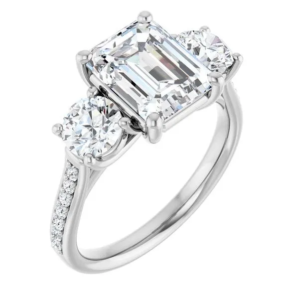 Three-Stone Engagement Ring Raleigh Diamond Fine Jewelry Raleigh, NC