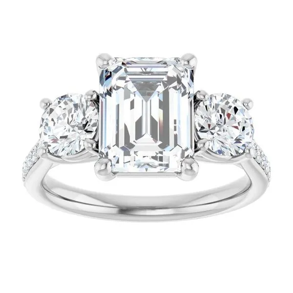 Three-Stone Engagement Ring Image 3 Raleigh Diamond Fine Jewelry Raleigh, NC