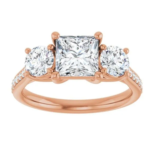 Three-Stone Engagement Ring Image 3 Raleigh Diamond Fine Jewelry Raleigh, NC