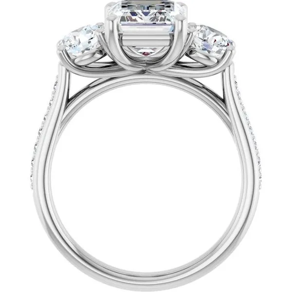 Three-Stone Engagement Ring Image 2 Raleigh Diamond Fine Jewelry Raleigh, NC