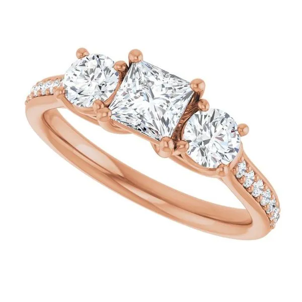 Three-Stone Engagement Ring Image 5 Raleigh Diamond Fine Jewelry Raleigh, NC