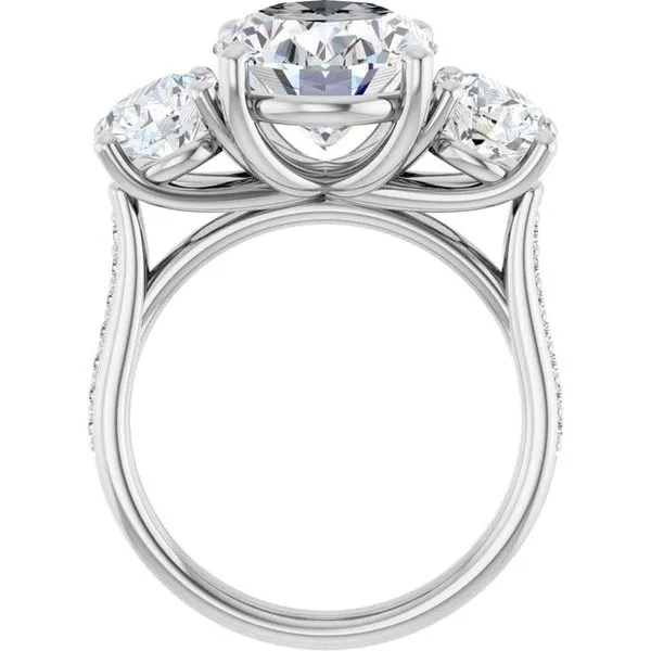 Three-Stone Engagement Ring Image 2 Raleigh Diamond Fine Jewelry Raleigh, NC