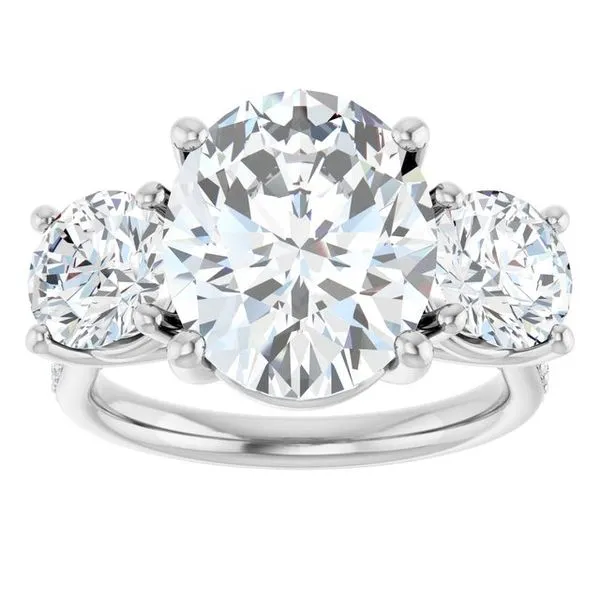 Three-Stone Engagement Ring Image 3 Raleigh Diamond Fine Jewelry Raleigh, NC