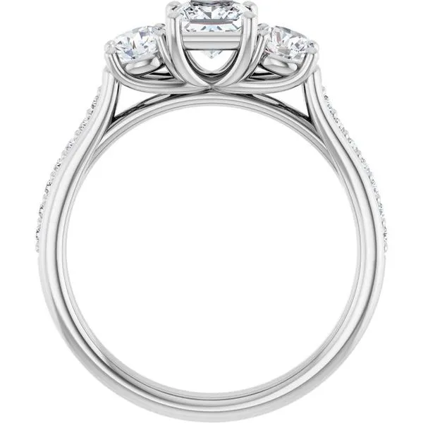 Three-Stone Engagement Ring Image 2 Raleigh Diamond Fine Jewelry Raleigh, NC