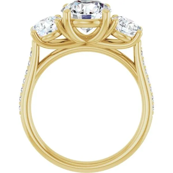 Three-Stone Engagement Ring Image 2 Raleigh Diamond Fine Jewelry Raleigh, NC