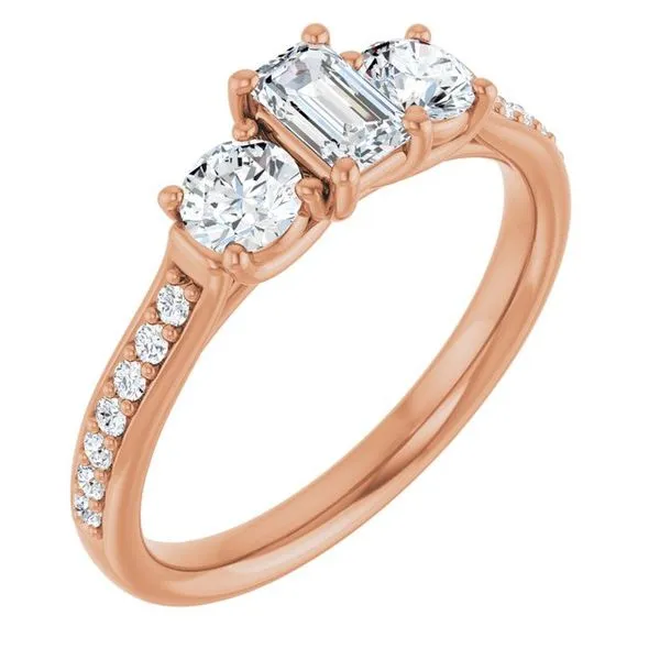 Three-Stone Engagement Ring Raleigh Diamond Fine Jewelry Raleigh, NC