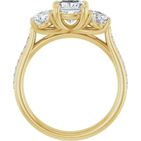 Three-Stone Engagement Ring Image 2 Raleigh Diamond Fine Jewelry Raleigh, NC
