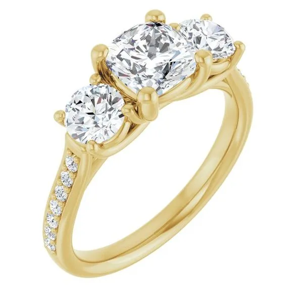 Three-Stone Engagement Ring Raleigh Diamond Fine Jewelry Raleigh, NC