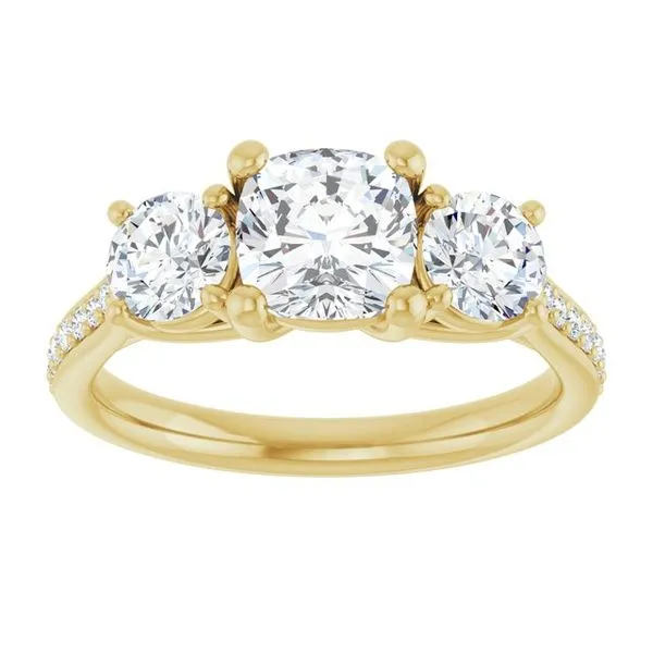 Three-Stone Engagement Ring Image 3 Raleigh Diamond Fine Jewelry Raleigh, NC