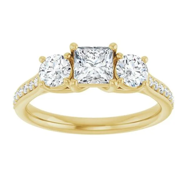 Three-Stone Engagement Ring Image 3 Raleigh Diamond Fine Jewelry Raleigh, NC