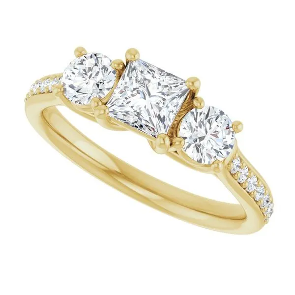 Three-Stone Engagement Ring Image 5 Raleigh Diamond Fine Jewelry Raleigh, NC