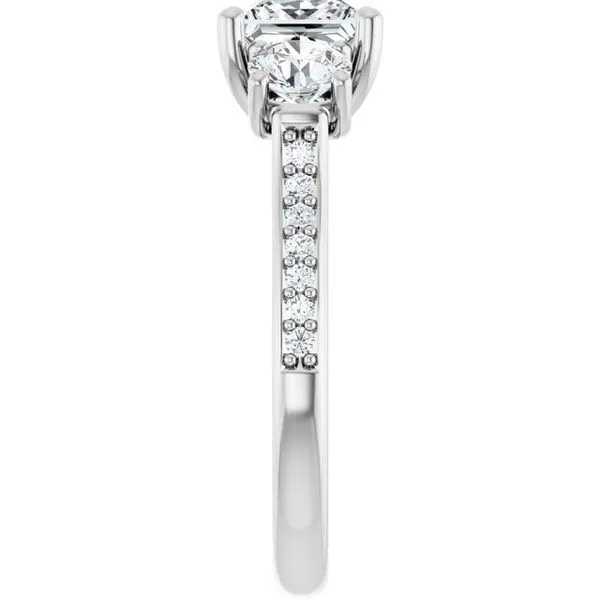 Three-Stone Engagement Ring Image 4 Raleigh Diamond Fine Jewelry Raleigh, NC