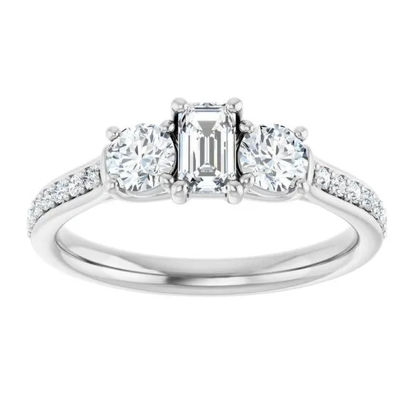 Three-Stone Engagement Ring Image 3 Dripping Diamonds Dripping Springs, TX