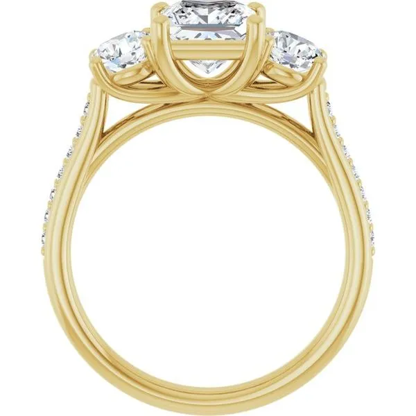 Three-Stone Engagement Ring Image 2 Raleigh Diamond Fine Jewelry Raleigh, NC