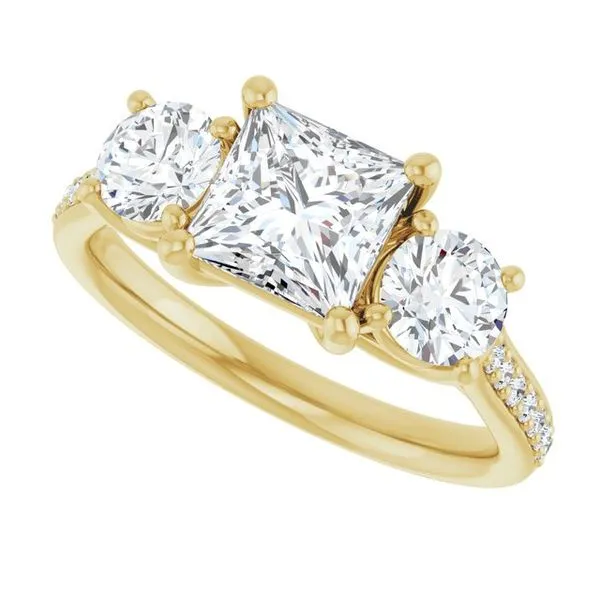 Three-Stone Engagement Ring Image 5 Raleigh Diamond Fine Jewelry Raleigh, NC