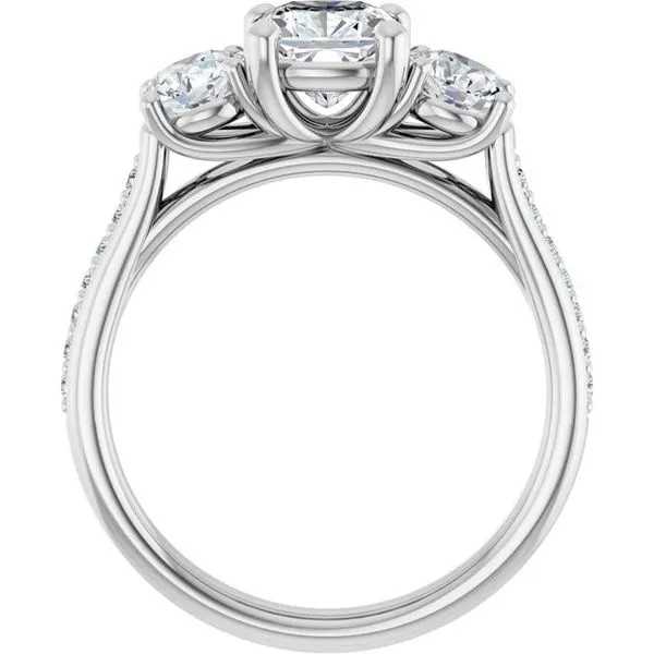 Three-Stone Engagement Ring Image 2 Raleigh Diamond Fine Jewelry Raleigh, NC