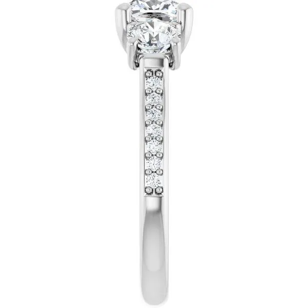 Three-Stone Engagement Ring Image 4 Raleigh Diamond Fine Jewelry Raleigh, NC