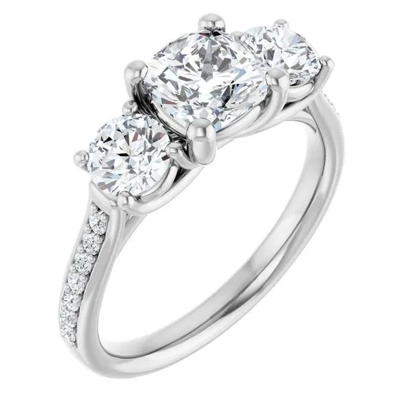 Three-Stone Engagement Ring Raleigh Diamond Fine Jewelry Raleigh, NC