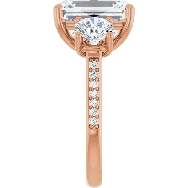 Three-Stone Engagement Ring Image 4 Raleigh Diamond Fine Jewelry Raleigh, NC