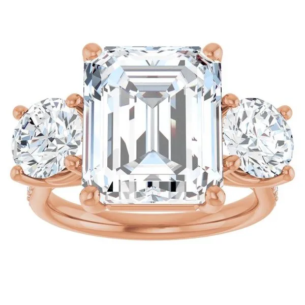 Three-Stone Engagement Ring Image 3 Raleigh Diamond Fine Jewelry Raleigh, NC