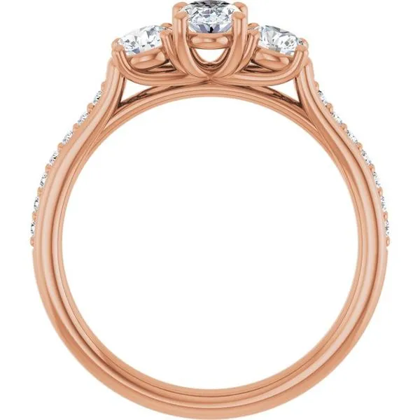 Three-Stone Engagement Ring Image 2 Raleigh Diamond Fine Jewelry Raleigh, NC