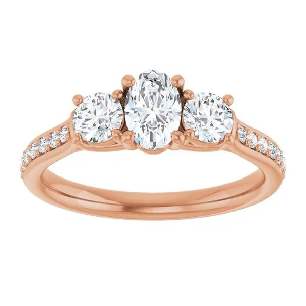 Three-Stone Engagement Ring Image 3 Raleigh Diamond Fine Jewelry Raleigh, NC