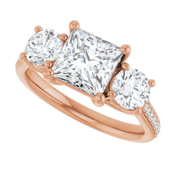 Three-Stone Engagement Ring Image 5 Raleigh Diamond Fine Jewelry Raleigh, NC