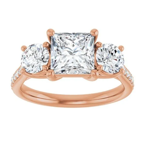 Three-Stone Engagement Ring Image 3 Raleigh Diamond Fine Jewelry Raleigh, NC