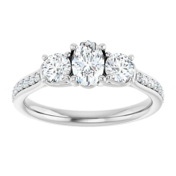 Three-Stone Engagement Ring Image 3 Raleigh Diamond Fine Jewelry Raleigh, NC