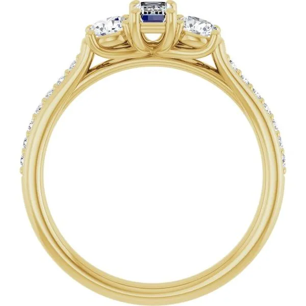 Three-Stone Engagement Ring Image 2 Raleigh Diamond Fine Jewelry Raleigh, NC