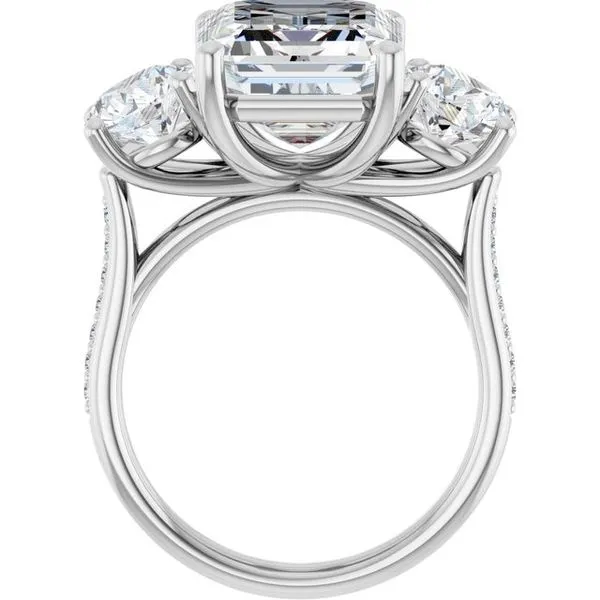 Three-Stone Engagement Ring Image 2 Raleigh Diamond Fine Jewelry Raleigh, NC