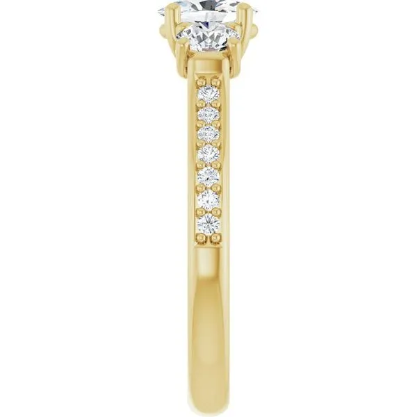 Three-Stone Engagement Ring Image 4 Raleigh Diamond Fine Jewelry Raleigh, NC