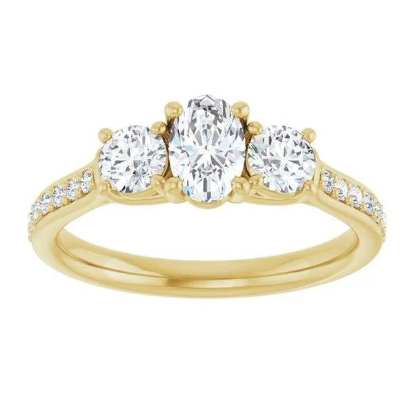 Three-Stone Engagement Ring Image 3 Raleigh Diamond Fine Jewelry Raleigh, NC