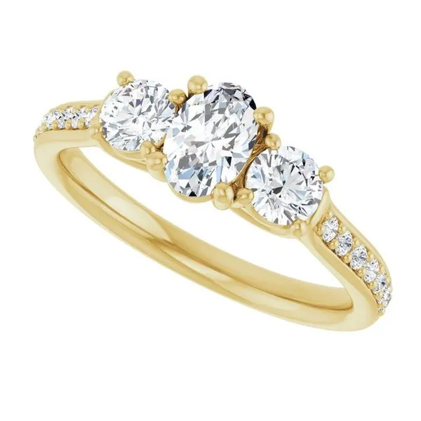 Three-Stone Engagement Ring Image 5 Raleigh Diamond Fine Jewelry Raleigh, NC