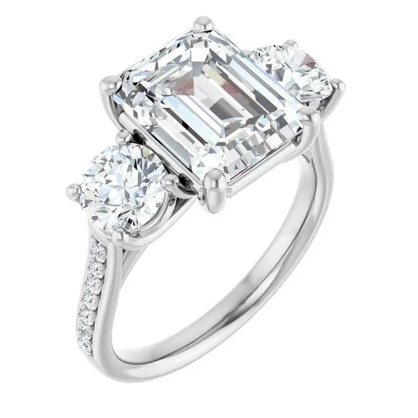 Three-Stone Engagement Ring Raleigh Diamond Fine Jewelry Raleigh, NC