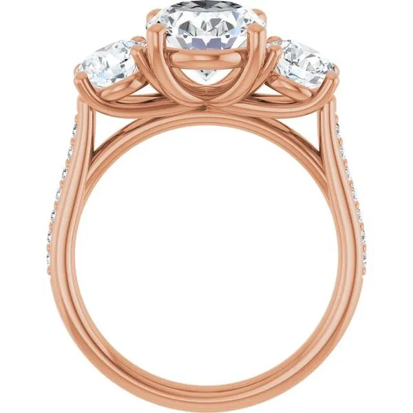 Three-Stone Engagement Ring Image 2 Raleigh Diamond Fine Jewelry Raleigh, NC