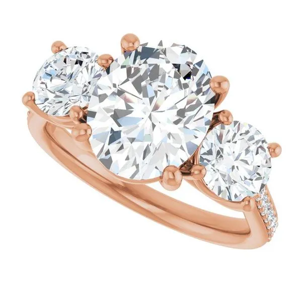 Three-Stone Engagement Ring Image 5 Raleigh Diamond Fine Jewelry Raleigh, NC