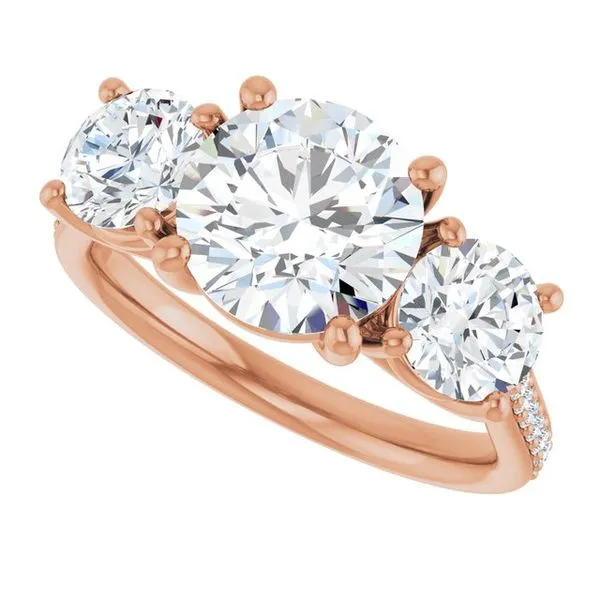 Three-Stone Engagement Ring Image 5 Raleigh Diamond Fine Jewelry Raleigh, NC