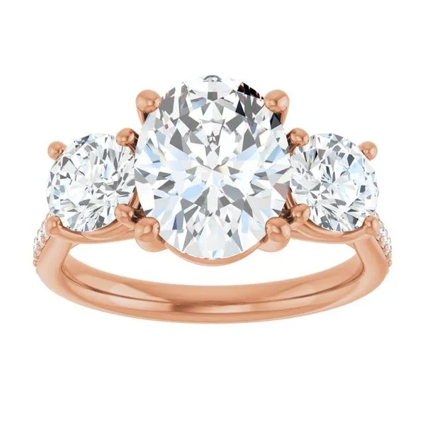 Three-Stone Engagement Ring Image 3 Raleigh Diamond Fine Jewelry Raleigh, NC