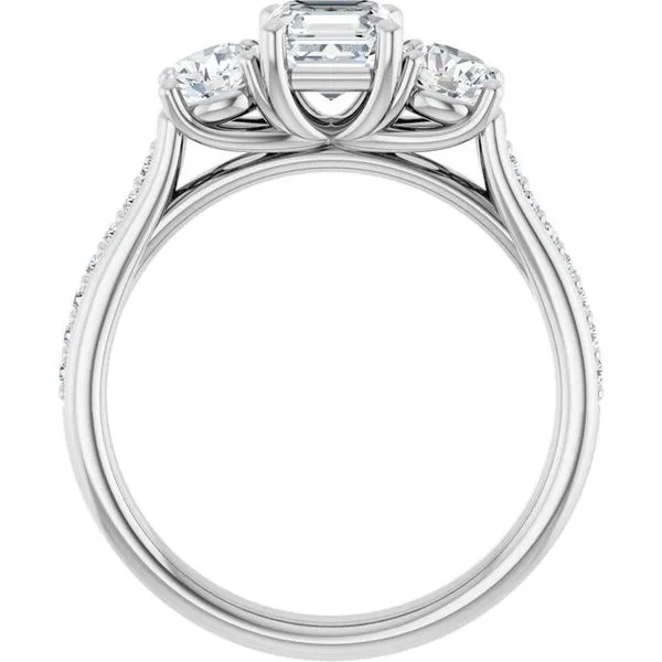 Three-Stone Engagement Ring Image 2 Raleigh Diamond Fine Jewelry Raleigh, NC