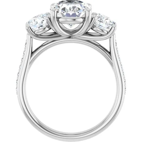 Three-Stone Engagement Ring Image 2 Raleigh Diamond Fine Jewelry Raleigh, NC
