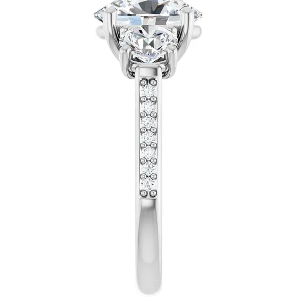 Three-Stone Engagement Ring Image 4 Raleigh Diamond Fine Jewelry Raleigh, NC