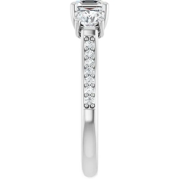 Three-Stone Engagement Ring Image 4 Raleigh Diamond Fine Jewelry Raleigh, NC