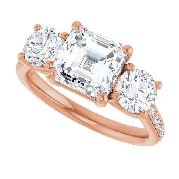 Three-Stone Engagement Ring Image 5 Raleigh Diamond Fine Jewelry Raleigh, NC